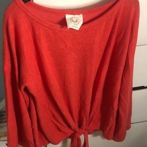 Soft Red-Orange long-sleeve top